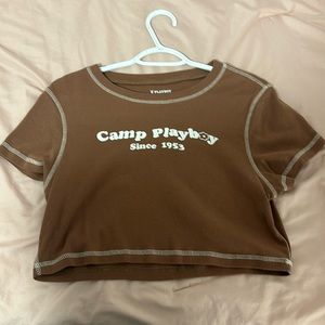 play boy crop top from pacsun